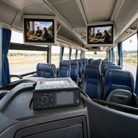 Lecteur multimédia HD pour divertissement en véhicule, amplificateur 4 canaux 1080P, radio FM AM DAB Plus, commande au volant CAN pour autocar