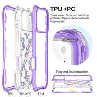 Funda Protectora Reforzada 3 en 1 para Honor X80 X70 Promax Premium Ultra, con Diseño de Cintura, Pintura Epoxi Colorida, TPU y PC, Resistente a Impactos