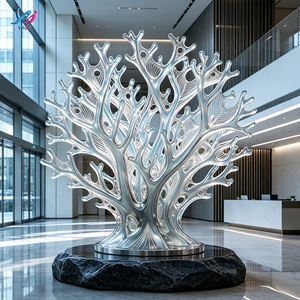 Escultura de Resina Transparente Personalizable en Tamaño y Color con Acabado Cepillado Duradero, Diseño de Árbol de <span class=keywords><strong>Coral</strong></span> para Decoración Navideña o Regalo - Product Image 3