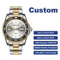 Personnalisez votre propre logo, service personnalisé, montre à quartz 1662 58835, faible MOQ, prix bas, livraison rapide, boîtier argenté pour le fond et le cadran de la montre