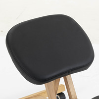 Chaise à genoux ergonomique pliable en bois robuste avec roulettes, soutien de la posture, utilisation à domicile ou au bureau, charge maximale 330 lbs