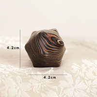 Balle de massage en bois de zèbre, forme hexagonale, pour fitness, massage des mains, balle de tumbling, accessoire pour poignet, massage par acupression