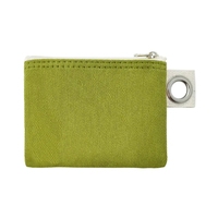 Porte-monnaie en toile avec fermeture éclair, logo personnalisé, petite pochette à clés en toile, mini porte-cartes portable en toile avec œillet métallique
