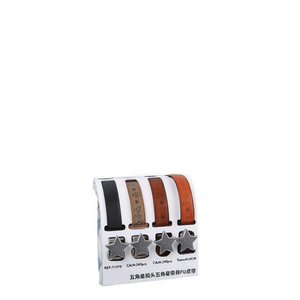 Cintura Zt Star Buckle in PU con fibbia in lega da 4 cm, cintura casual alla moda per donna e uomo - Product Image 1