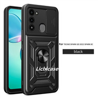 Protection d'objectif Lichicase, couvercle magnétique de montage de voiture pour Tecno Spark 8C étui d'armure robuste