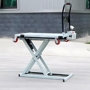 Table élévatrice à ciseaux robuste de 200/300 kg, plateforme hydraulique autochargeante, chariot à plateau électrique mobile pour entrepôt, fret - Product Image 5