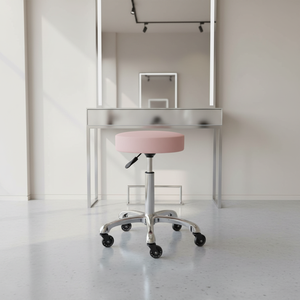 Taburete de <span class=keywords><strong>Laboratorio</strong></span> Plegable Portátil Ajustable Moderno de Cuero Sintético XINCHAO, Taburete de Pedicura con Ruedas Grandes y Rotación de 360 Grados - Product Image 6