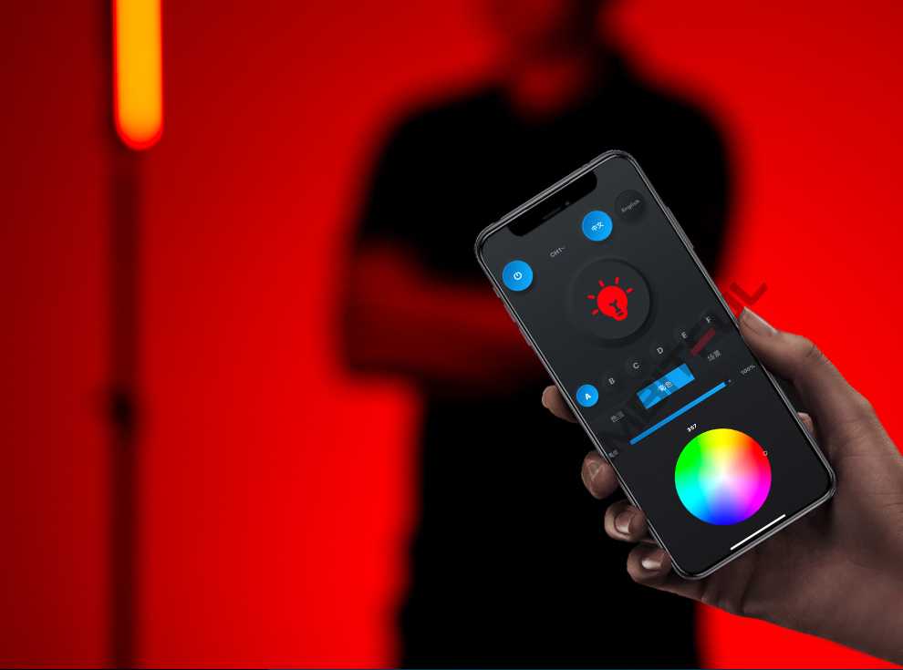AMBITFUL A2 RGB 2500-8500K RGB LED Video Stick Tube Light, CRI 95+ TLCI 97 +,Built-in APP Lithium Battery Magnetic Function