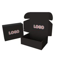 Boîte en carton ondulé noir esthétique, édition emballage e-commerce traditionnel, pour petites entreprises, personnalisation professionnelle OEM