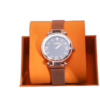 Boîte d'emballage de luxe pour montres de marque, finition laquée brillante, intérieur en similicuir noir, orange et blanc, pour coffret cadeau de montre