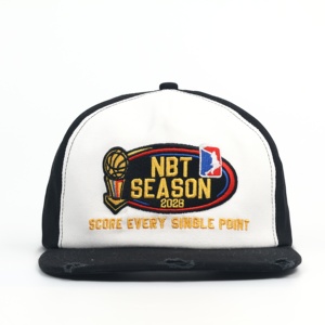 หมวกปักโลโก้ขายส่ง หมวกปักโลโก้แบบกำหนดเอง หมวกปีกแบนแบบ Snapback 5/6 แผง ทรงไม่แข็ง - Product Image 2