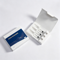 Boîte en carton pliable à couvercle articulé avec insert découpé pour emballage de produits cosmétiques, seringues préremplies, soins de la peau et liquides