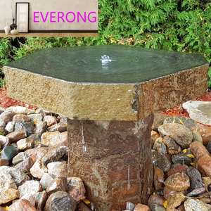 Đứng Cột Handmade Basalt Đá Rắn Đá Chim Tắm Nước Trung Chuyển Cho Ngoài Trời Vườn Ban Công Decking - Product Image 1