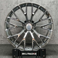 Jantes forgées Bku 5x120.65 5x120 chromées pour Chevrolet Corvette C7 C8 C6 C5 Z06 ZR1, jantes de course en alliage personnalisées de 19, 20 et 21 pouces