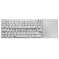 Keyboard nirkabel multi-perangkat bisnis dengan Keyboard Trackpad Multi sentuh HKB020 Keyboard sentuh standar putih