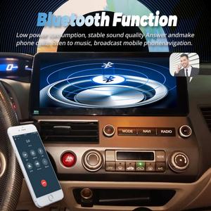 Écran QLED 12,3 pouces, autoradio sans fil CarPlay pour Honda Civic 2005-2012, lecteur multimédia vidéo, Android Auto, GPS 4G, unité principale - Product Image 4