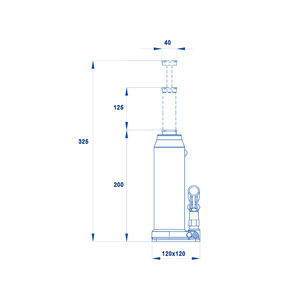 Elevador de botellas hidráulico OMCN 125, elevador de 325mm, capacidad de 3000kg - Product Image 4
