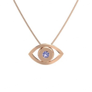 Pulsera de Plata de Ley 925 con Baño de Oro Rosa y Tanzanita al por Mayor - Product Image 2