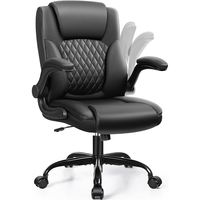 Chaises de bureau haut de gamme, ergonomiques, dossier haut, chaise pivotante de direction, en cuir, réglable en hauteur, chaise de bureau de direction noire