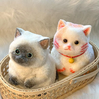 Nouveauté : Jouet chat mignon et amusant à presser en TPR, jouet anti-stress et anxiété, idéal pour un cadeau ou une décoration.