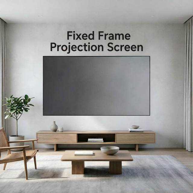 165Inch16:10 Thin Bezel Fixed Frame Projection Screen Reinforced Frame for Multi-functional Hall Media Display Projector Screens