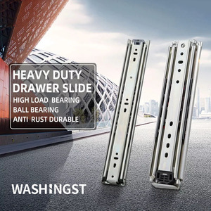 WASHINGST Heavy Duty Triple Full Extension Ball Bearing Furniture Hardware Husky Tool Box Telescopic Drawer Slides