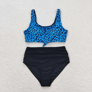 Maillot de bain pour bébés filles, sans manches, imprimé étoile de mer, à carreaux, à volants, bikini d'été pour bébés filles - Product Image 3