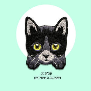 Tessuto ricamato gatto in poliestere ad alta densità toppe di piccole dimensioni per indumenti - Product Image 6