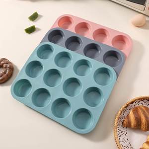 Moule à gâteau en silicone personnalisé pour chocolat, gelée, pudding, desserts, 12 cavités, forme ronde, moules en silicone pour la pâtisserie - Product Image 1