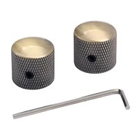 Boutons en métal de 6 mm pour guitare basse électrique, boutons de commande de volume et de tonalité avec clé, bronze/noir/rouge/or