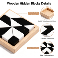 Set Puzzle Kayu Edukatif Permainan Keluarga dengan Lonceng Mainan Prasekolah