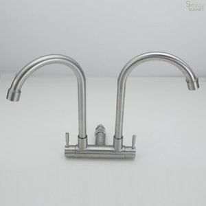<span class=keywords><strong>Robinet</strong></span> de cuisine <span class=keywords><strong>mural</strong></span> à <span class=keywords><strong>double</strong></span> poignée, eau froide, chrome, S06, <span class=keywords><strong>double</strong></span> <span class=keywords><strong>sortie</strong></span>, tuyaux pivotants, <span class=keywords><strong>robinet</strong></span> de cuisine à eau froide unique - Product Image 5