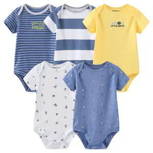  Body 100% coton pour bébé, 5 pièces, vente directe d'usine, vente en gros