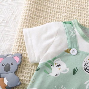 Ropa para bebé con cierre de botón a presión en la entrepierna, mono con estampado de <span class=keywords><strong>Koala</strong></span>, mono de manga corta, pijamas para bebé de 0 a 18 meses - Product Image 4