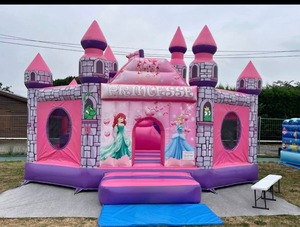 Château Gonflable Commercial Thème <span class=keywords><strong>Princesse</strong></span> des Océans Sirène avec Toboggan, Maison de Saut Gonflable avec Toboggan - Product Image 4