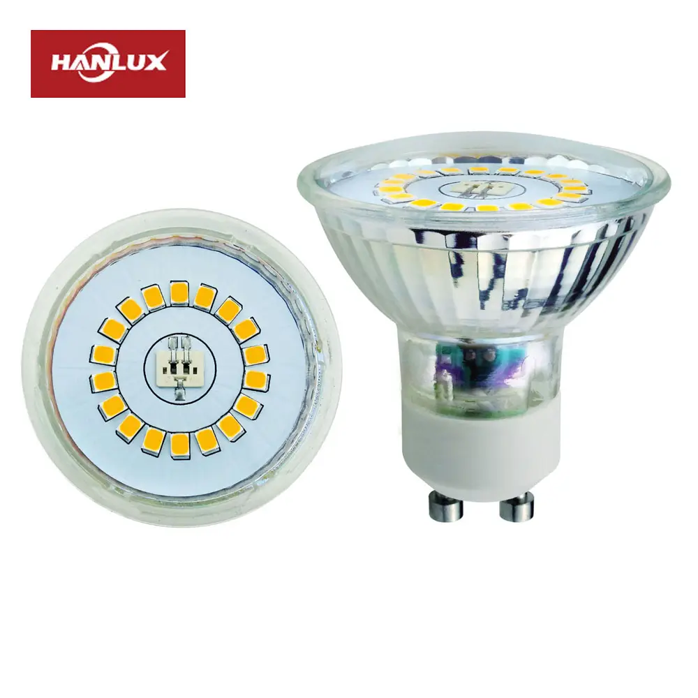 Meilleur 6w 130v 230v blanc doux gu10 led spot lights verre led gu10 leader 24 degrés 120 degrés 6w gu10 cob