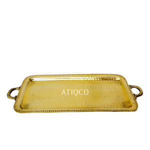 Décoration de table, plat à fruits en aluminium coulé, doré, technique céladon, écologique, style américain, dernier modèle moderne - Product Image 4