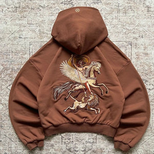 <span class=keywords><strong>Jeans</strong></span> Vintage Effetto Consumato Sbiadito Stile Y2k Vestibilità Ampia Orlo Tagliato Curvo Oversize Streetwear <span class=keywords><strong>Uomo</strong></span> con Grafica 3D e Patch Ricamate - Product Image 2