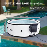 Bain à remous gonflable DE de grande taille, rond, pour intérieur et extérieur, avec massage à bulles d'air, spa relaxant, pour 2, 4 ou 6 personnes, vente en gros