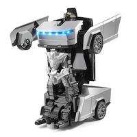 Coche de Control Remoto 2.4G, Juguete RC, Transformación con una Sola Tecla, Coche Robot con Luz, Rotación de 360 Grados