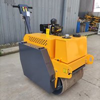 Offre Spéciale Compacteur routier vibrant à double tambour TH-YLS600B, mini-compacteur portatif à double roue en acier pour la réparation routière