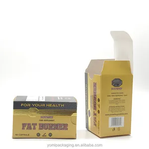 定制印刷艺术纸标准褶底纸板茶咖啡面膜能量棒小吃紫外线礼品展示盒