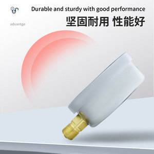 Manómetro de presión hidráulica de acero inoxidable de 4 puntos, lleno de aceite, agua o aire, con rosca M20*1.5 1/2 yn100 - Product Image 3