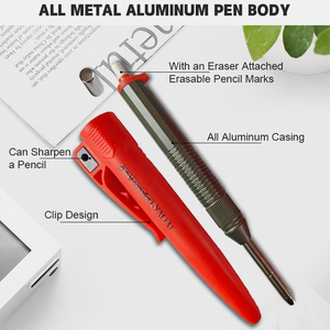 Металлический плотницкий карандаш, 2,8 мм, OEM OM, индивидуальный логотип, механическая длинная ручка для деревообработки с глубокими отверстиями - Product Image 4