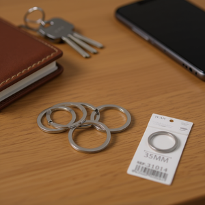 Portachiavi Iln da 35 mm color argento, confezione da 6 pezzi per chiavi e accessori - Product Image 3