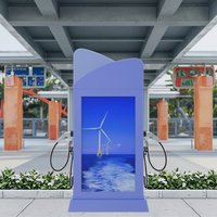 Nouvelle station de recharge AC pour véhicules électriques de 44 kW avec écran publicitaire Type 2 OCPP1.6 RFID WiFi IP54 CE à usage commercial