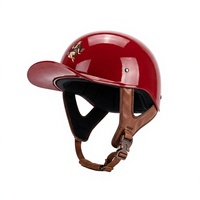 Casque de moto demi-couverture avec visière, style casquette de baseball, pour moto tout-terrain, scooter et cyclisme