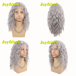 Fabricant de perruques avec bandeau ondulé et <span class=keywords><strong>cheveux</strong></span> longs pour hommes, prix de gros, grande demande, petits <span class=keywords><strong>cheveux</strong></span> <span class=keywords><strong>bouclés</strong></span> pour hommes - Product Image 6