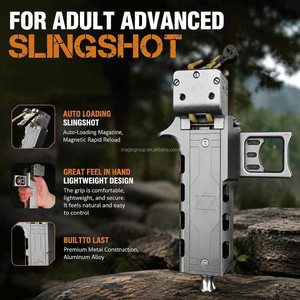 Slingshot semi-automatique haute précision avec double chargeur, cadre en alliage d'aluminium CNC pour la pratique de tir sur cible en extérieur GS272 V5 - Product Image 4