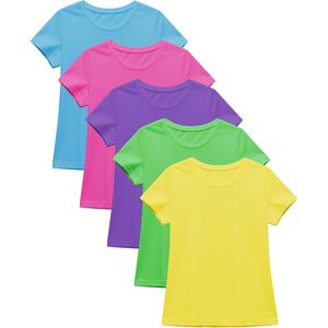 Camisetas de Algodón Elástico para Mujer, Tops Básicos Casuales y Deportivos, Paquete de Varios Colores - Product Image 1